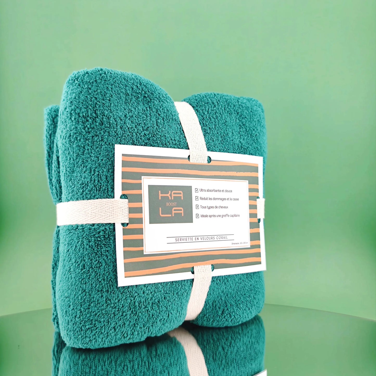 SERVIETTE VELOURS CORAIL Ultra absorbante KALABOOST