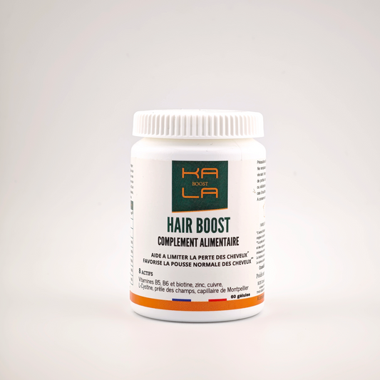 Complément alimentaire cheveux Kalaboost – Hair Boost plantes & zinc KALABOOST