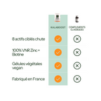Complément alimentaire cheveux Kalaboost – Hair Boost plantes & zinc KALABOOST