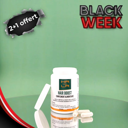 Complément alimentaire cheveux Kalaboost – Hair Boost plantes & zinc KALABOOST